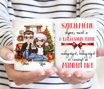 Karácsonyi bögre – egyedi dizájn