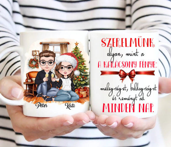 Karácsonyi bögre – egyedi dizájn