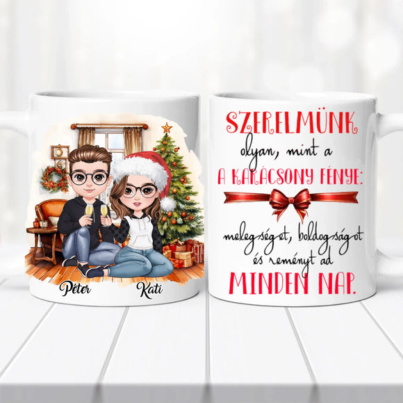 Karácsonyi bögre – egyedi dizájn