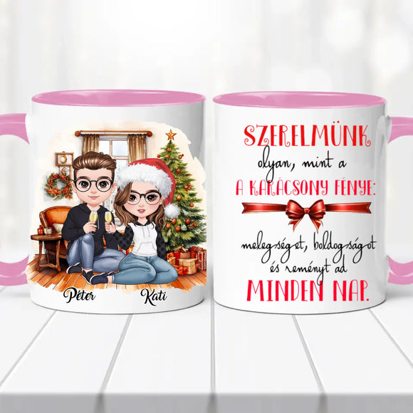 Karácsonyi bögre – egyedi dizájn