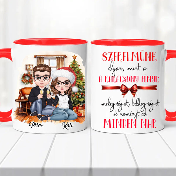 Karácsonyi bögre – egyedi dizájn