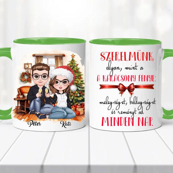 Karácsonyi bögre – egyedi dizájn