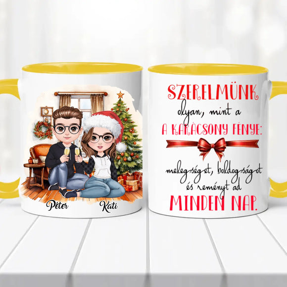 Karácsonyi bögre – egyedi dizájn