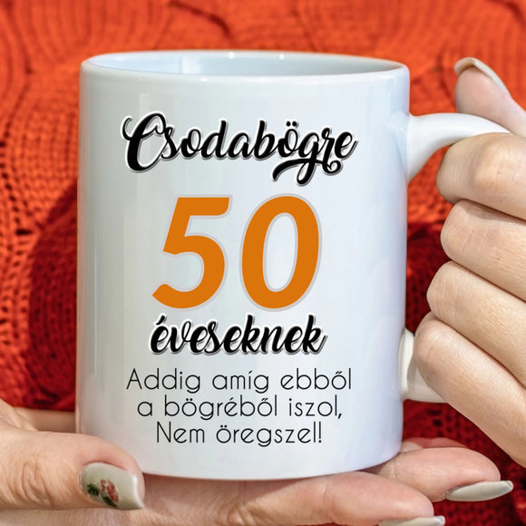 Születésnapi évszámos bögre – egyedi számokkal