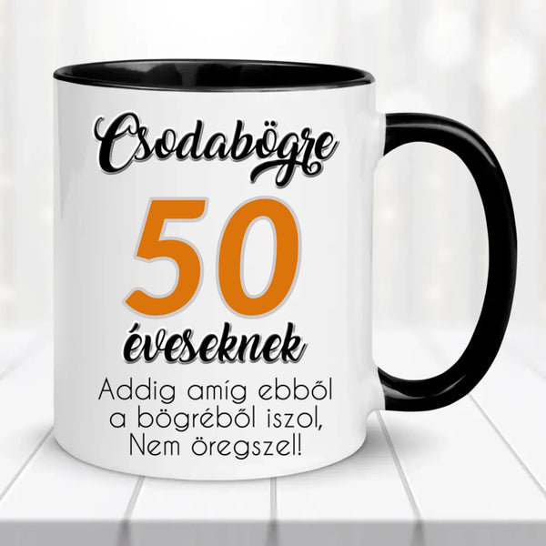 Születésnapi évszámos bögre – egyedi számokkal