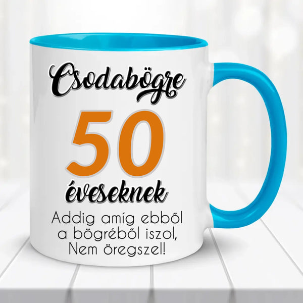 Születésnapi évszámos bögre – egyedi számokkal