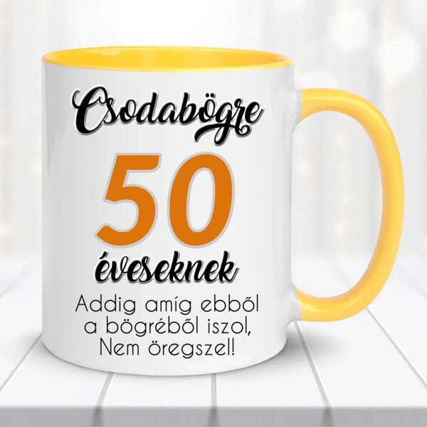 Születésnapi évszámos bögre – egyedi számokkal