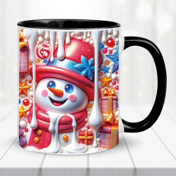 Karácsonyi bögre - 3D-hatás, hóemberes