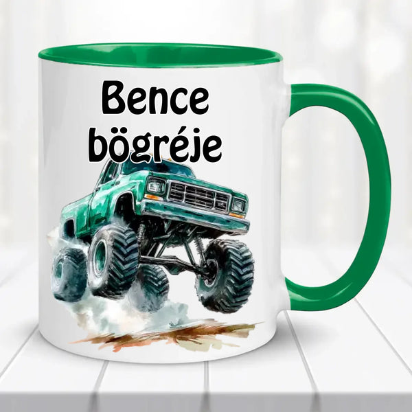 Terepjáró autós bögre – egyedi névvel