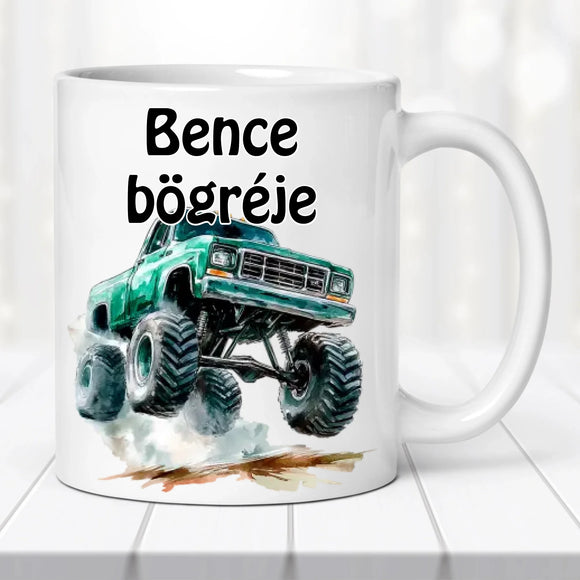 Terepjáró autós bögre – egyedi névvel