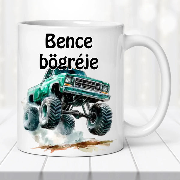 Terepjáró autós bögre – egyedi névvel