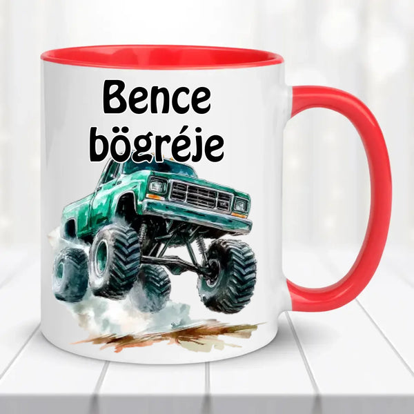 Terepjáró autós bögre – egyedi névvel