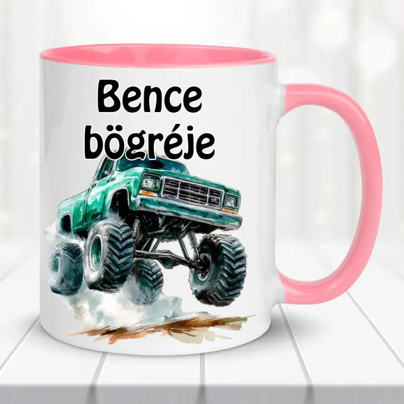 Terepjáró autós bögre – egyedi névvel