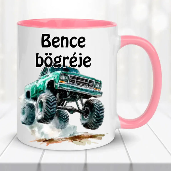 Terepjáró autós bögre – egyedi névvel