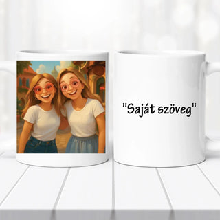 AI Barátnős bögre - saját idézettel