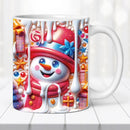 Karácsonyi bögre - 3D-hatás, hóemberes-5