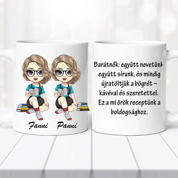 Barátnős bögre - saját idézettel