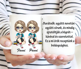 Barátnős bögre - saját idézettel - 0