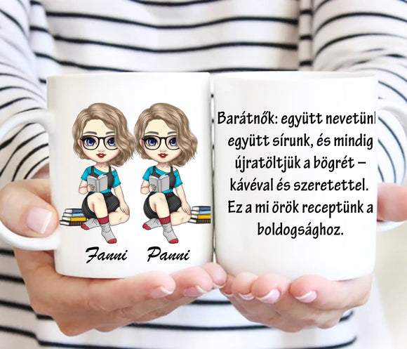 Barátnős bögre - saját idézettel