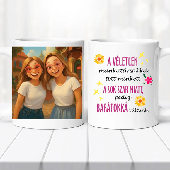 AI fényképes barátnős bögre – Mese ihlette saját képpel