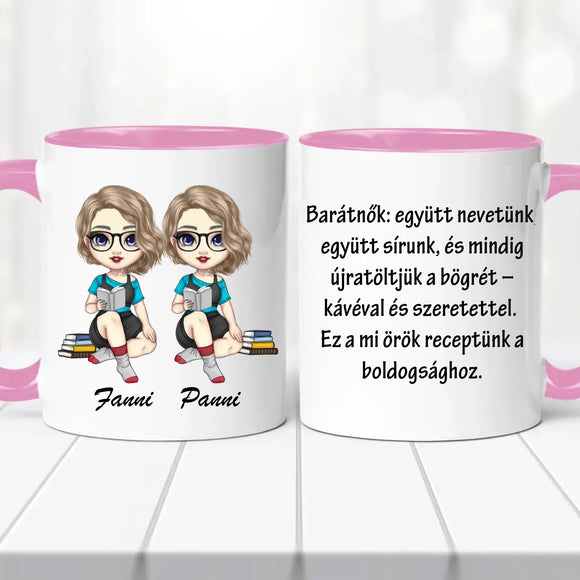 Barátnős bögre - saját idézettel