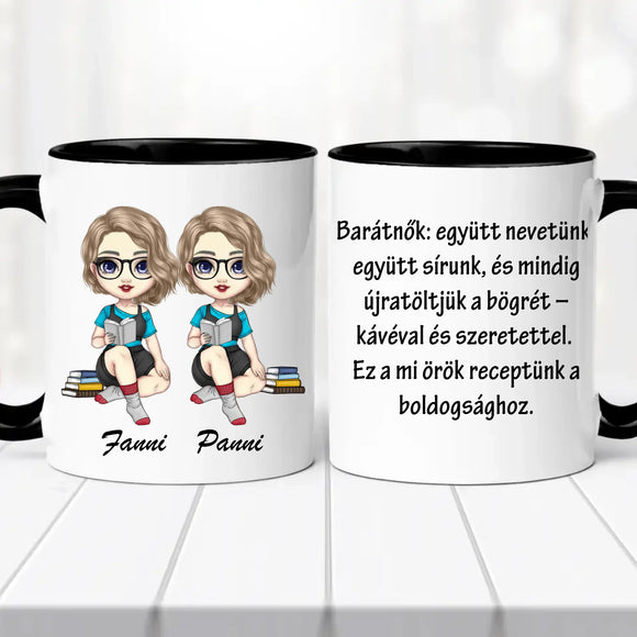 Barátnős bögre - saját idézettel