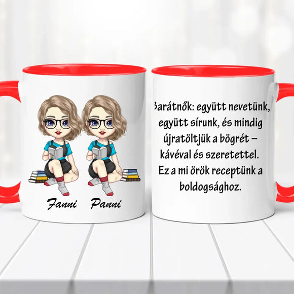 Barátnős bögre - saját idézettel