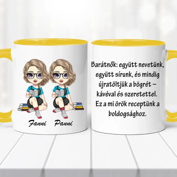Barátnős bögre - saját idézettel