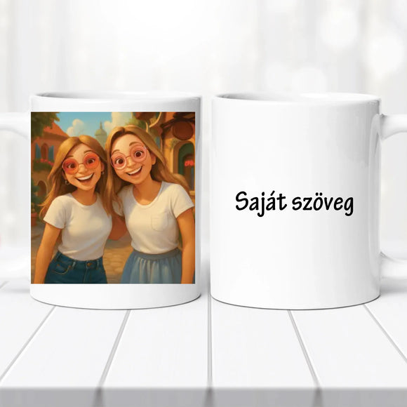 AI Barátnős bögre - saját idézettel