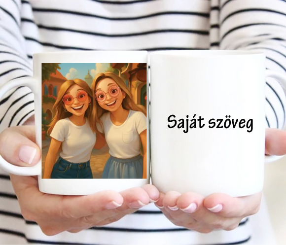 AI Barátnős bögre - saját idézettel