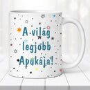 „A világ legjobb apukája” Egyedi Fényképes Bögre – Saját Fotóval Szerkeszthető Ajándék Apáknak-4