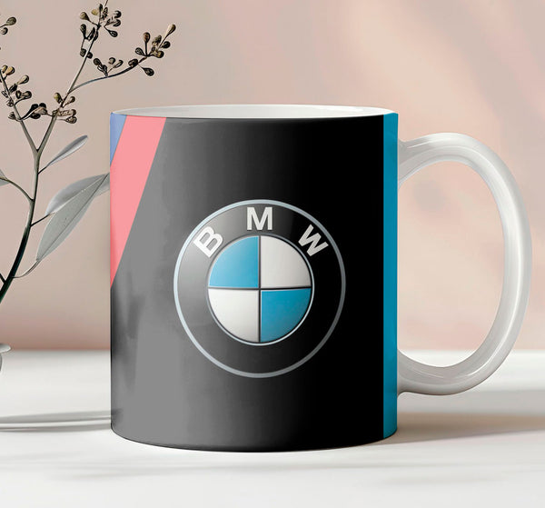 Autós bögre – sportos BMW stílus, egyedi szöveggel